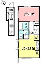 ウィステリア 1LDKの間取図画像