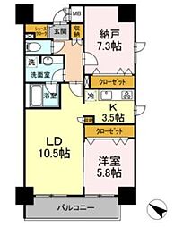 TEC Green Residence 5階1LDKの間取り