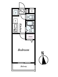 スカイコート中村橋第3 1Kの間取図画像