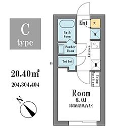 LEGALANDOGIKUBOANNEX 1Kの間取図画像
