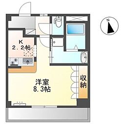 スペランツァ2 1Kの間取図画像