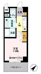 グラン・シャリオS 1Kの間取図画像