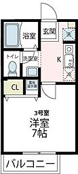 イゾラ・サリーチェ 1Kの間取図画像