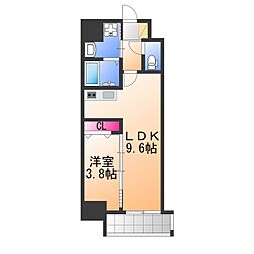 リアライズ宿院 1LDKの間取図画像