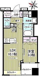 アンビックス神田 1LDKの間取図画像