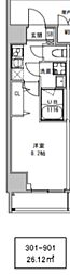 S-RESIDENCE押上Clair 1Kの間取図画像