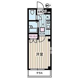 プレミアムバリュー板橋徳丸 1階1Kの間取り
