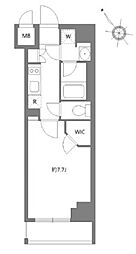 KDXレジデンス豊洲 1Kの間取図画像