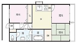 コスモマンション 3DKの間取図画像