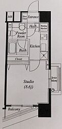 ファーストリアルタワー新宿 1Kの間取図画像