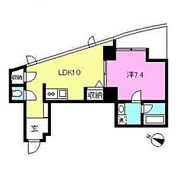 ライフガーデン向ケ丘 1LDKの間取図画像