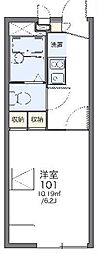 レオパレスグランドゥールA 1Kの間取図画像