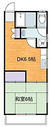 コスモハウス 1DKの間取図画像