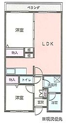 フローラ33 2LDKの間取図画像