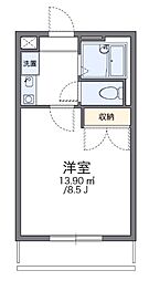 レオパレスボヌール 1Kの間取図画像