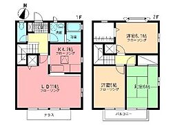 サンパークA 3LDKの間取図画像