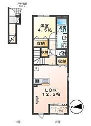 柏市高柳新築アパート(仮称) 1LDKの間取図画像