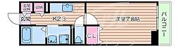 エトワール 1Kの間取図画像