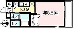 コンフォガーデン赤堤 1Kの間取図画像