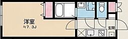 モノリス船橋本町 1Kの間取図画像