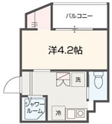 メルラス志茂II 1Kの間取図画像