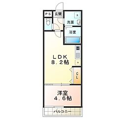 フジパレス堺大浜2番館 1LDKの間取図画像