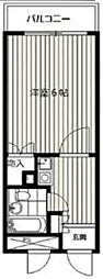 ライオンズマンション西八王子第3 1Kの間取図画像