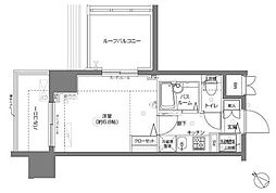 フェニックス横濱関内BAYMARKS 1Kの間取図画像