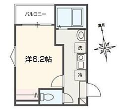 Fiorito六実 1Kの間取図画像