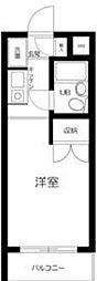 スカイコート蒲田5 1Kの間取図画像