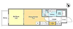 KXDレジデンス西調布 1LDKの間取図画像