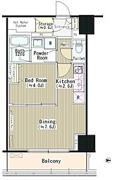 グランドゥール代々木大山 1DKの間取図画像