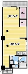 TAS椎名町レジデンス 2階ワンルームの間取り