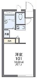 レオパレスRAY 1Kの間取図画像