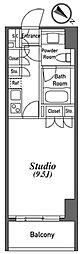 アジリア南麻布J's 1Kの間取図画像