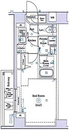 dips東十条 1Kの間取図画像