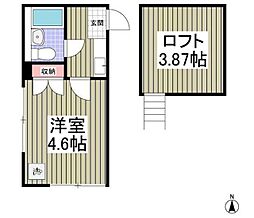 アルメリア 1Kの間取図画像