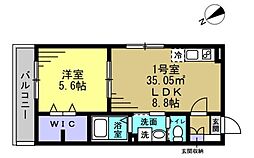 TSR京成津田沼 1LDKの間取図画像