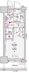 ガーラ・グランディ新丸子 1Kの間取図画像
