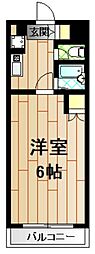 スカイコート高輪 1Kの間取図画像