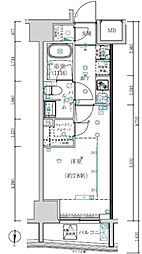アルテシモコルソ 1Kの間取図画像