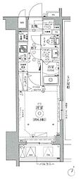クレイシア戸越公園 1Kの間取図画像