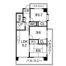 ベルメゾン堺 3LDKの間取図画像