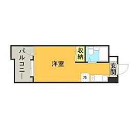 メゾン・ド・カルム ワンルームの間取図画像