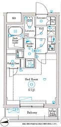 MINDお花茶屋 1Kの間取図画像