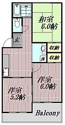 ファミーユK 3DKの間取図画像