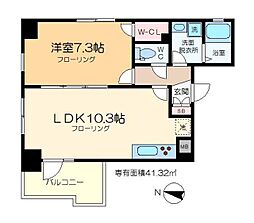 木場ビクトリーマンション 1LDKの間取図画像