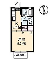 インペリアル　Ａ棟 A0202 ｜ 鳥取県米子市皆生新田２丁目5-5（賃貸アパート1K・2階・28.21㎡） その2