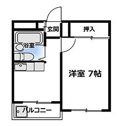 ジュリアハイツ 1DKの間取図画像