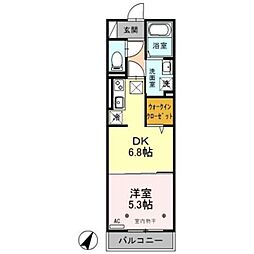 ポルトセレーノ 1DKの間取図画像